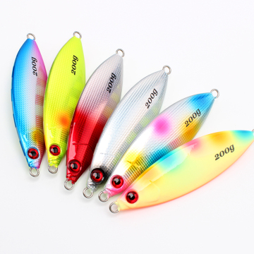 Seafox Luminous Deep Sea Boat Jig with Rubber Skirt and Glow Kabura Jigging Head Fishing Lure