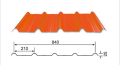 Trapezoidal roofing steel sheets