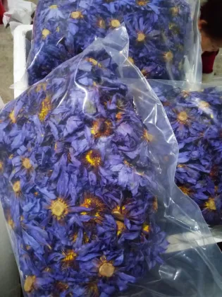 Aromatise Herbe Fait Main Sante Fleur Nenuphar Egyptien Seche Bleu Lotus Sac De Thé De Noel