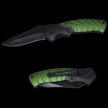 Folding Knife with Anodized Aluminum Handle, Made of 420 Stainless Steel