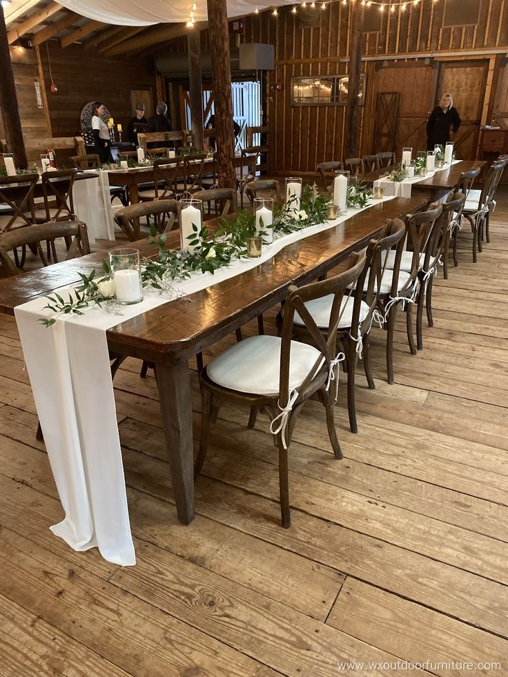 solid wood new style minimalism customized hotel restaurant household Folding banquet wedding outdoor tables