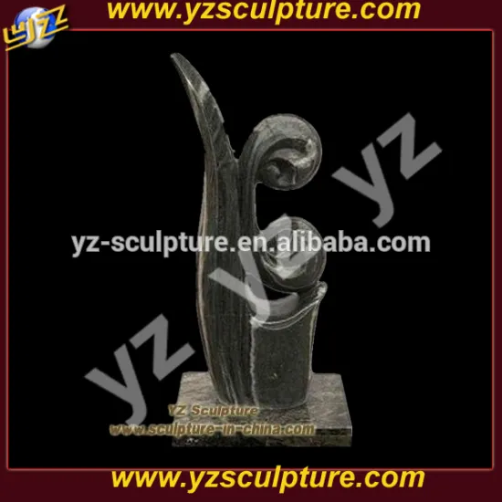 black stone abstract garden decoration figure sculpture