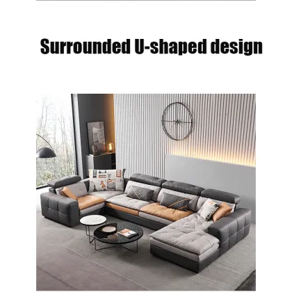 Chinese Curved Sectional Wooden Royal Furniture Sofa Set