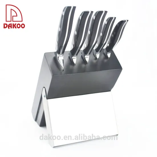 Forged Handle 5Pcs Knife Set With Knife Block Factory in Yangjiang