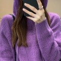 All wool hooded jumper for ladies