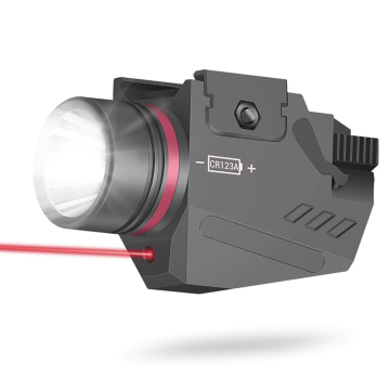 Linterna táctica de aluminio 150 lumens LED Red láser para caza