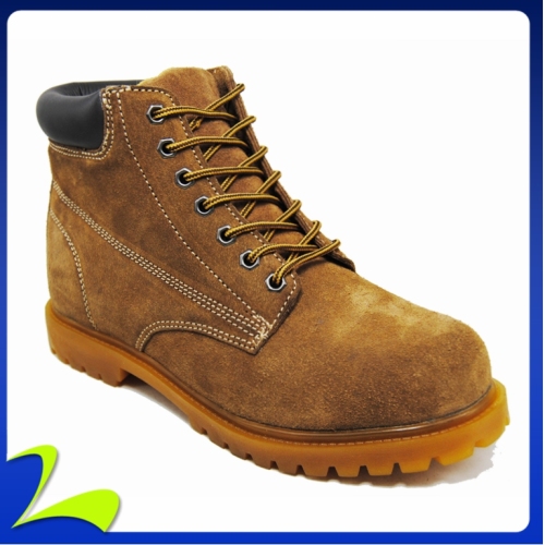 Suede Leather Safety Shoes with Rubber Sole Mj416
