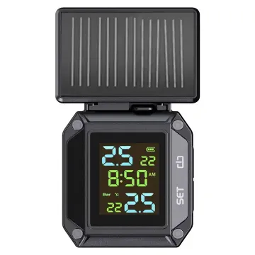 USB Solar Motorcycle TPMS: Digital LCD Tire Pressure Monitoring System
