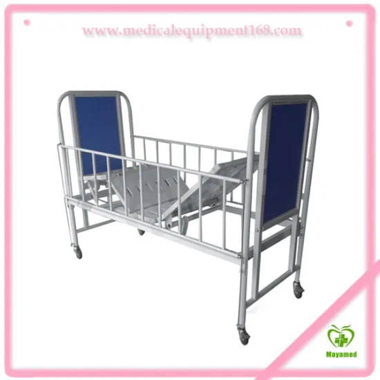 Manual Hospital Bed for Child High Rail Double-crank Children Bed