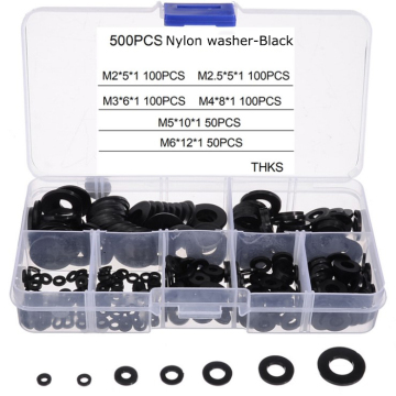 Nylon Washer M2-M6 Series - Black and White Insulation Gaskets