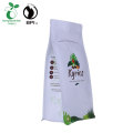 Bolsas de café biodegradables de grado alimenticio compostables de fondo plano