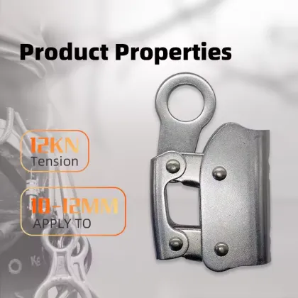 Anti-Fall Self-Locking Device for Rock Climbing - 6KN Alloy Steel Rope Grab