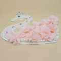 Fashion sewing embroidery beaded pearl pink patch