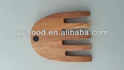 wooden salad hand/salad tools/oak wood salad hand