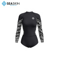 Seaskin Neoprene 2mm de manga longa de biquíni Surfing Meteira