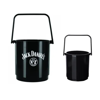 High Quality Custom Logo 38oz Round Plastic PS Bacardi Ice Bucket