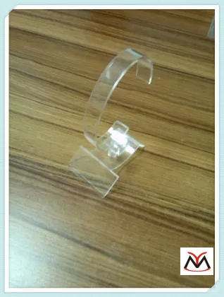 customized single c-shaped acrylic omega watch display