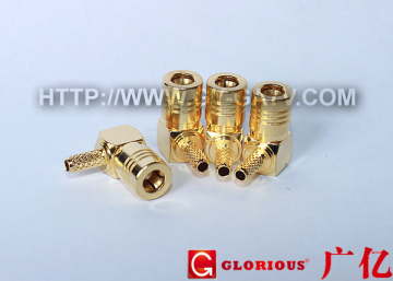 SMB Right Angle Crimp Female Connector
