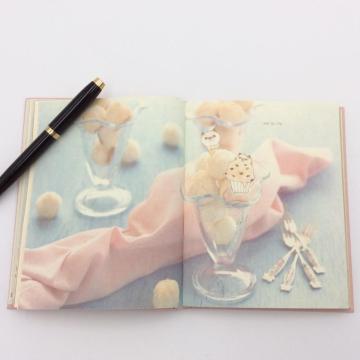 Paper cartoon notebook with colored pages