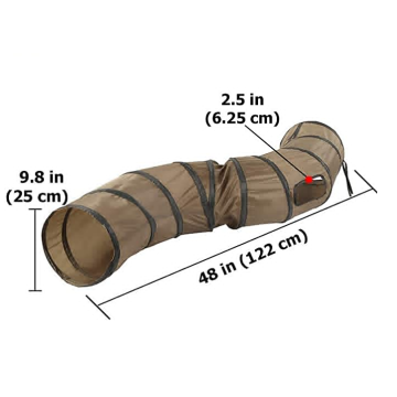 Túnel de gato desmontável com moldura de aço