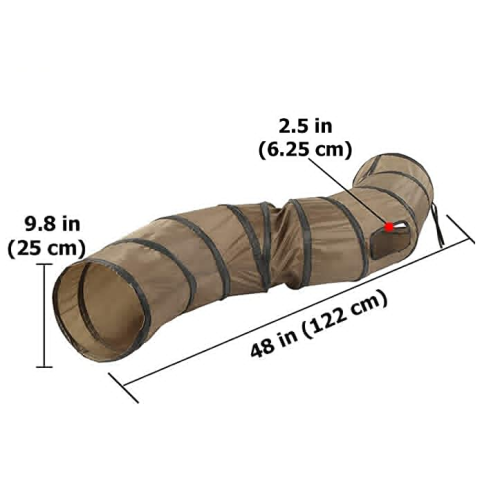 Túnel de gato plegable con marco de acero.