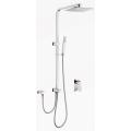 Modern Twin Head Shower Slange Rail Set