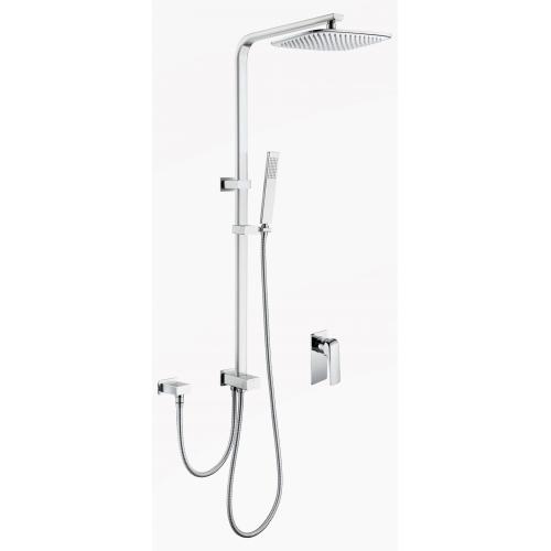 Modern Twin Head Shower Slange Rail Set