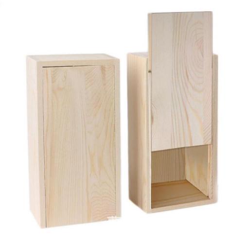 Hot Sale Natural Solid Wood Sliding Wooden Box