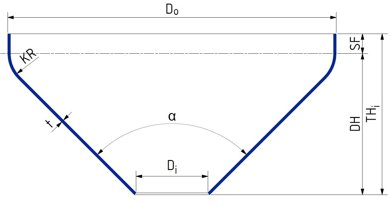 Conical head Drawing