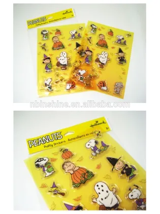2015 halloween translucent foam puffy bubble sticker , high quality decorative 3d PVC foam sticker