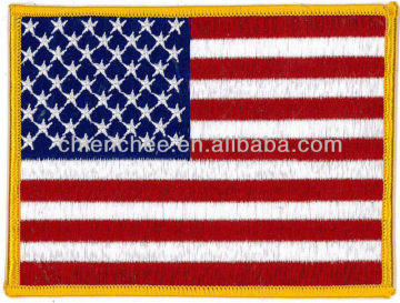 Embroidered Patches - Heat-Seal American Flags Available Different Sizes (Patch/Emblem/Badge/Label/Crest/Insignia)Patch
