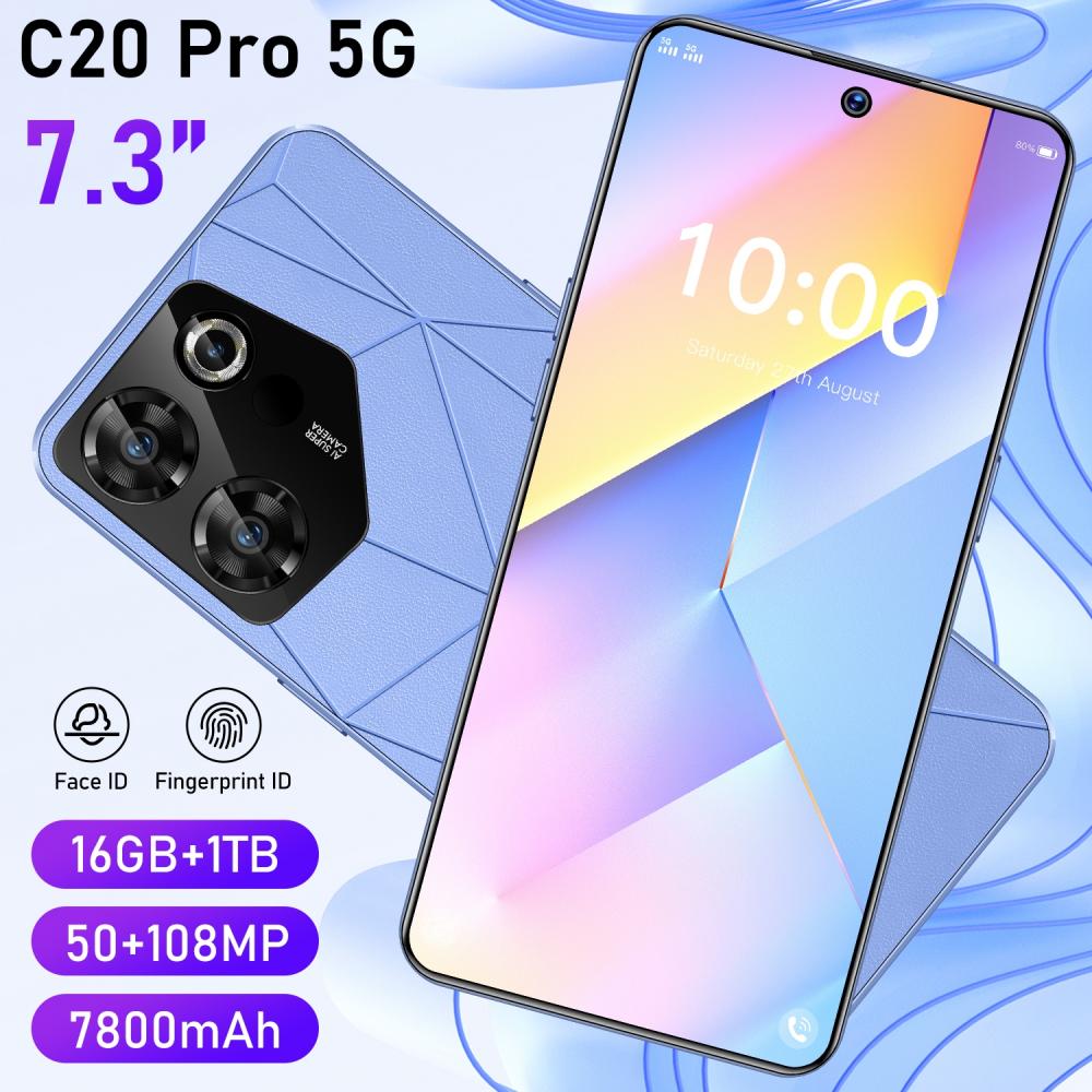 2024 إصدار جديد أصلي CAMON 20 PRO 5G PHONE 7.3inch 12GB + 512GB Android 13 SMART SIM TEN CORE SMART Mobile الهواتف المحمولة