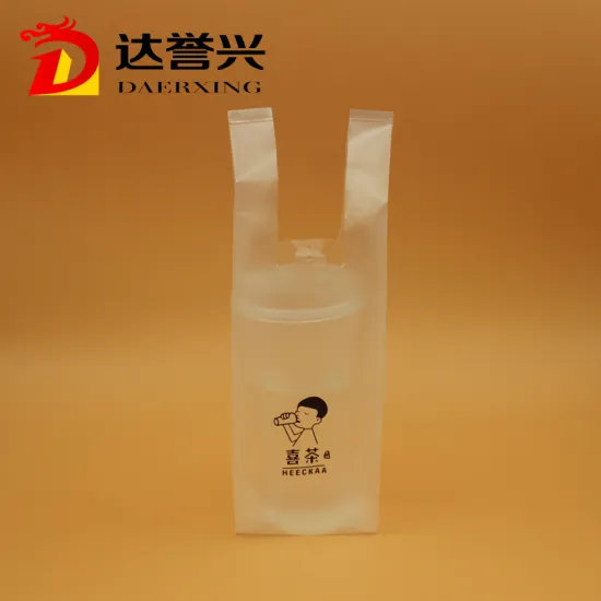 Transparent HDPE T-shirt Bag for Beverage