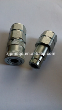 flat face hydraulic quick coupling quick coupler (carbon steel ,Internal thread)