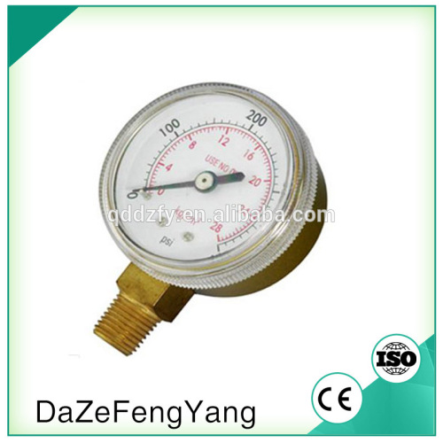 Oxygen Pressure Gauge Dry Low Pressure Gauge, High Quality Oxygen