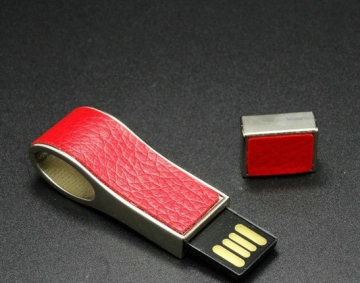 2016 Best Selling Items Custom Embossed Logo Leather USB 2.0 Memory Driver