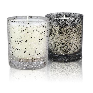 Bougies parfumées en verre transparent de luxe avec surface au comptant