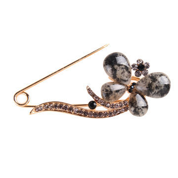 Best sale butterfly brooch, made of alloy, rhinestone and crystal, gold plated