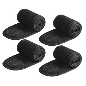 Adjustable Terry Cloth Face Wash Headband with Magic Tape for Makeup Application