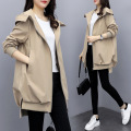 women's mid-length trench coat for spring and autumn