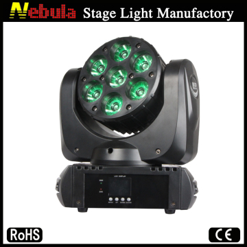 Nebula 7 x 15w RGBW mini led moving head 4 in 1 beam stage light