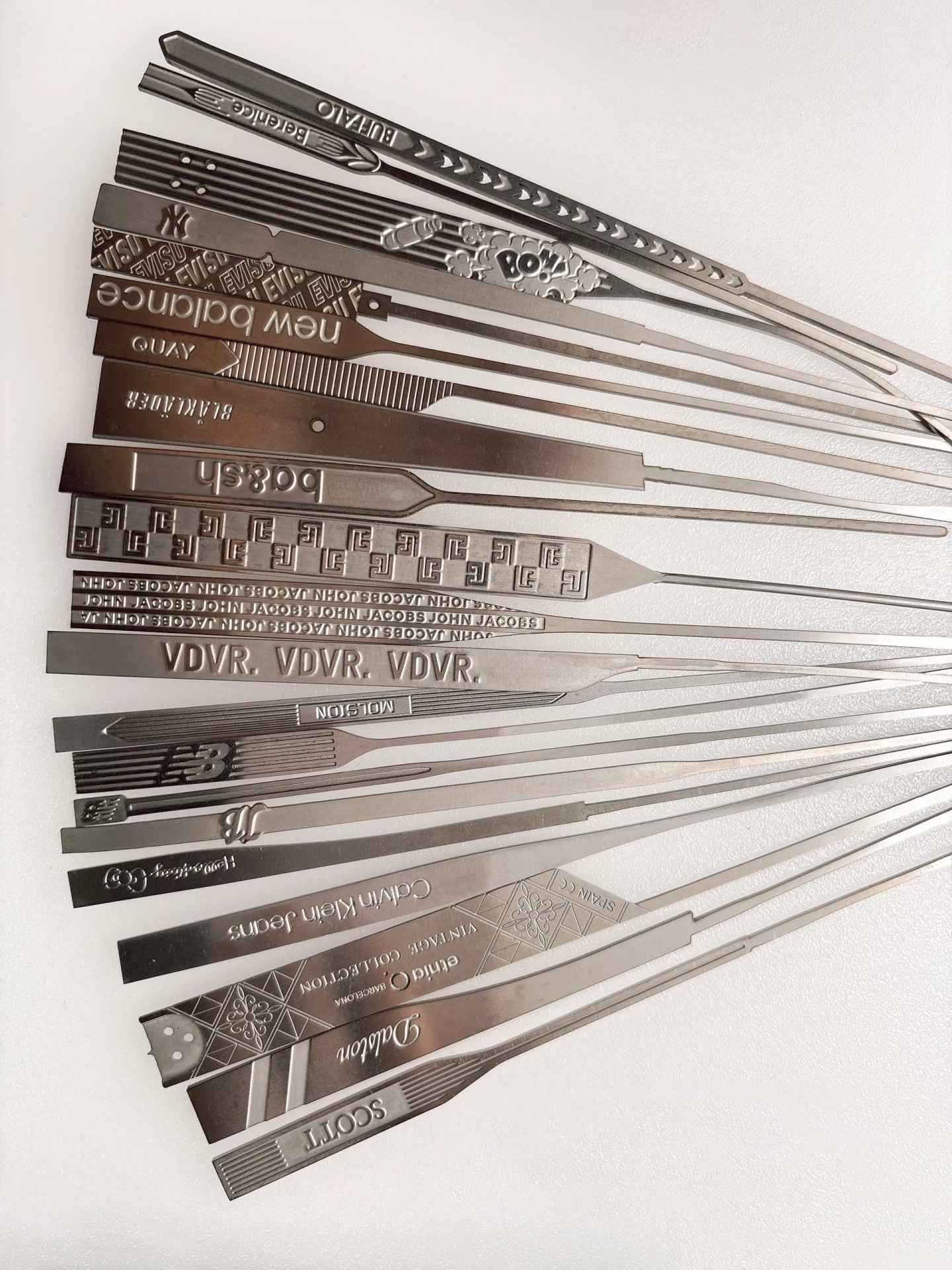 Eyeglass Copper Pins with Custom Etched Logos