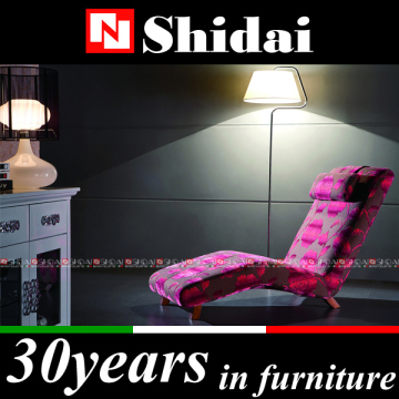 517 Best sale colorful soft fabric sofa chaise with wood leg