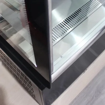 Transparent Curved Glass Showcase Bakery Pastry Cake Stand Up display fridges cakes