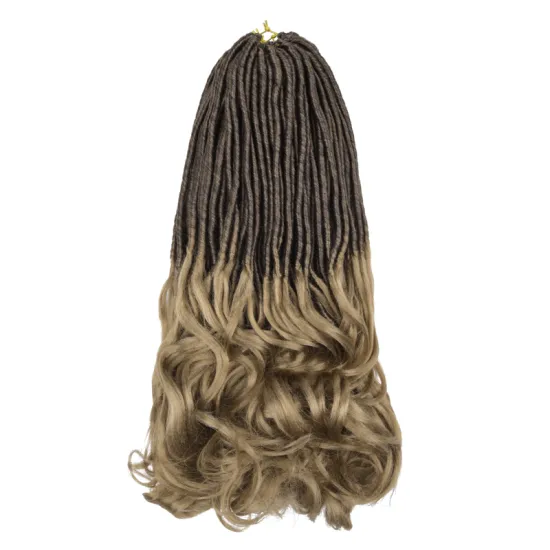 22 Inch Straight Goddess Locs with Curly Ends for Black Women Synthetic Crochet Hair Braiding Goddess Faux Locs Crochet Hair