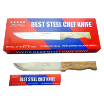 Kitchen Knife with Wooden Handle