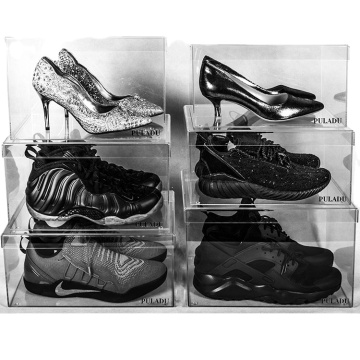 Transparent Magnetic Acrylic Shoe Box for PMMA Clear New Design Sneakers Case