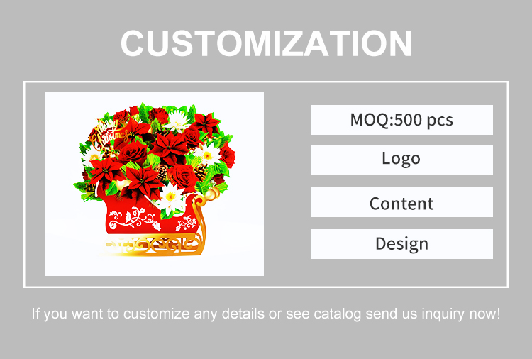 christmas bouquet greeting card