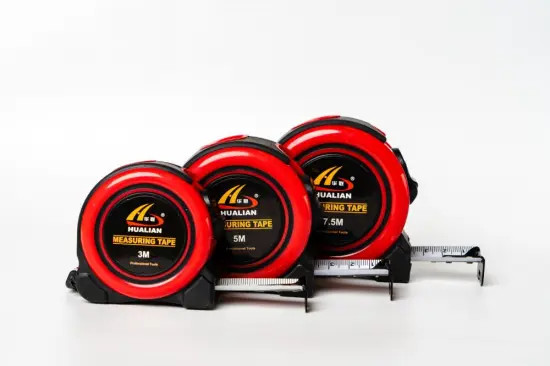 Transparent orange tape measure