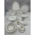 Family sharing ceramic tableware